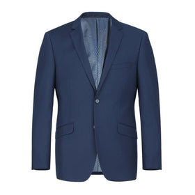 Slim Fit Stretch Blue Suit Set | Jacket and Pant 2 pc Set - 0