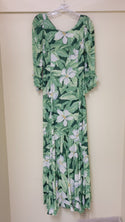 Green Tiare Rayon Long Dress 2701