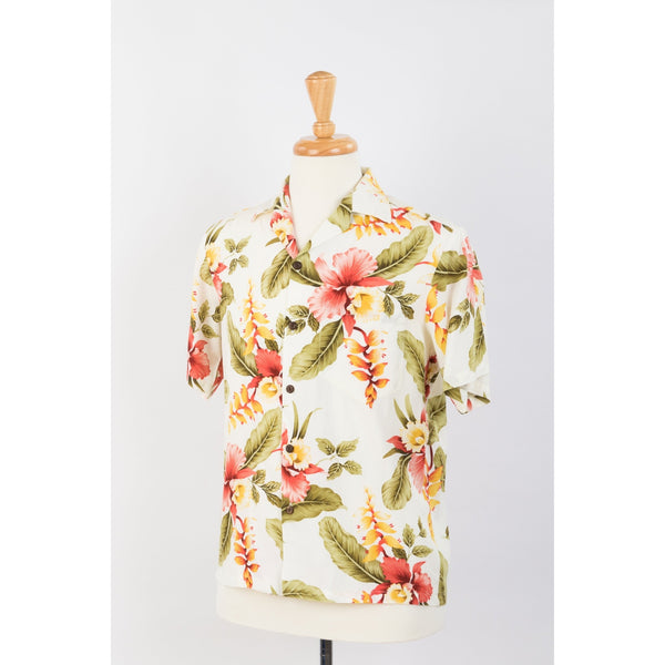 Orchid Floral Print Shirt | White