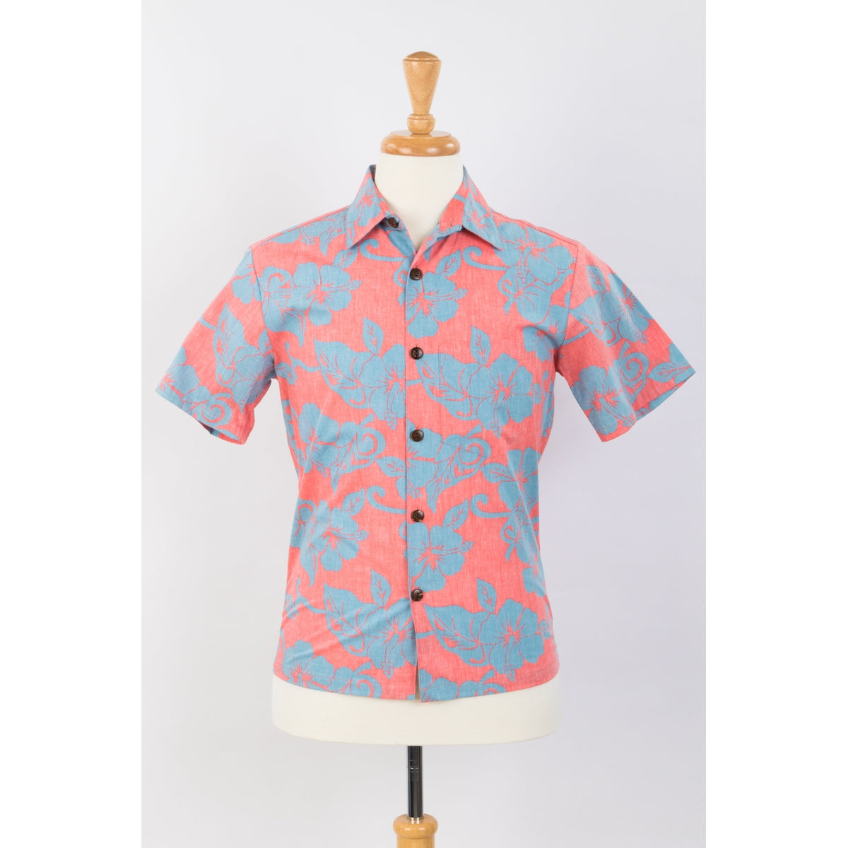 Hibiscus Print Red Hawaiian Shirt - Muumuu Outlet