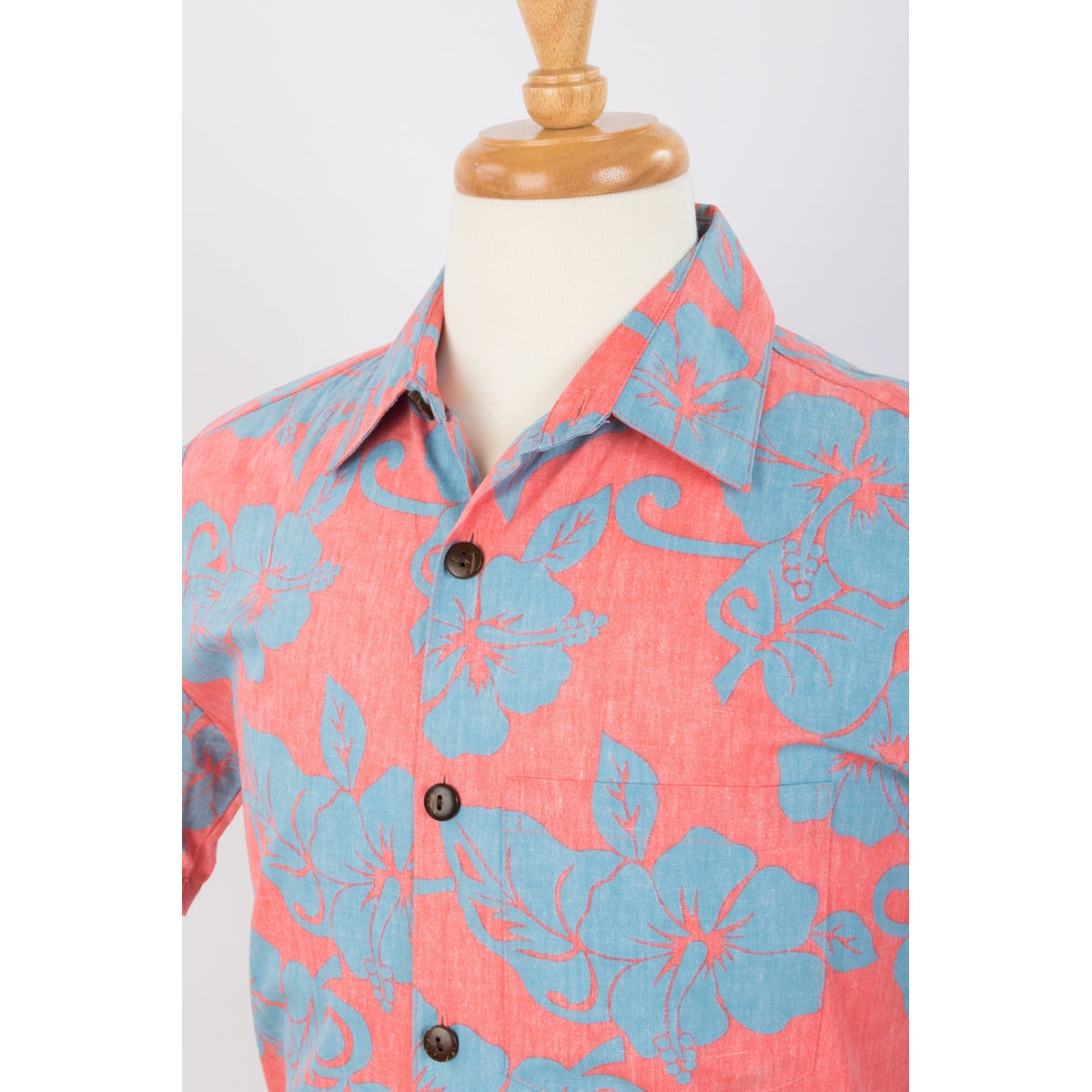 Hibiscus Print Red Hawaiian Shirt - Muumuu Outlet