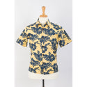 Hibiscus Slim Cut Aloha Shirt | Yellow & Navy - Muumuu Outlet