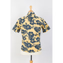 Hibiscus Slim Cut Aloha Shirt | Yellow & Navy - Muumuu Outlet