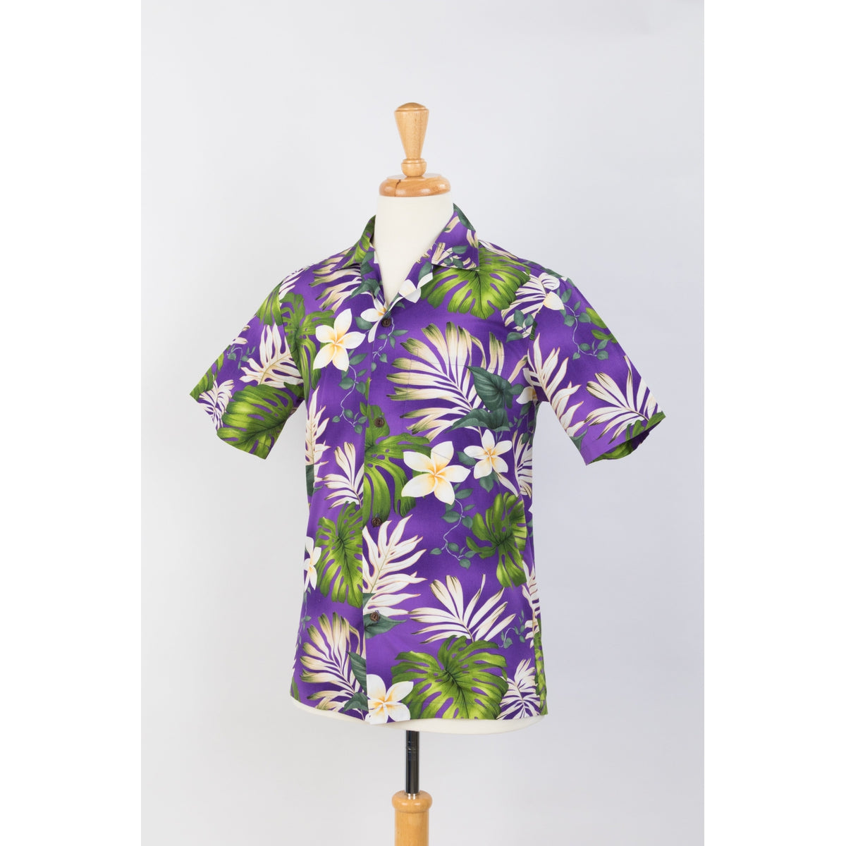 Purple Floral  Print Aloha Shirt - Muumuu Outlet