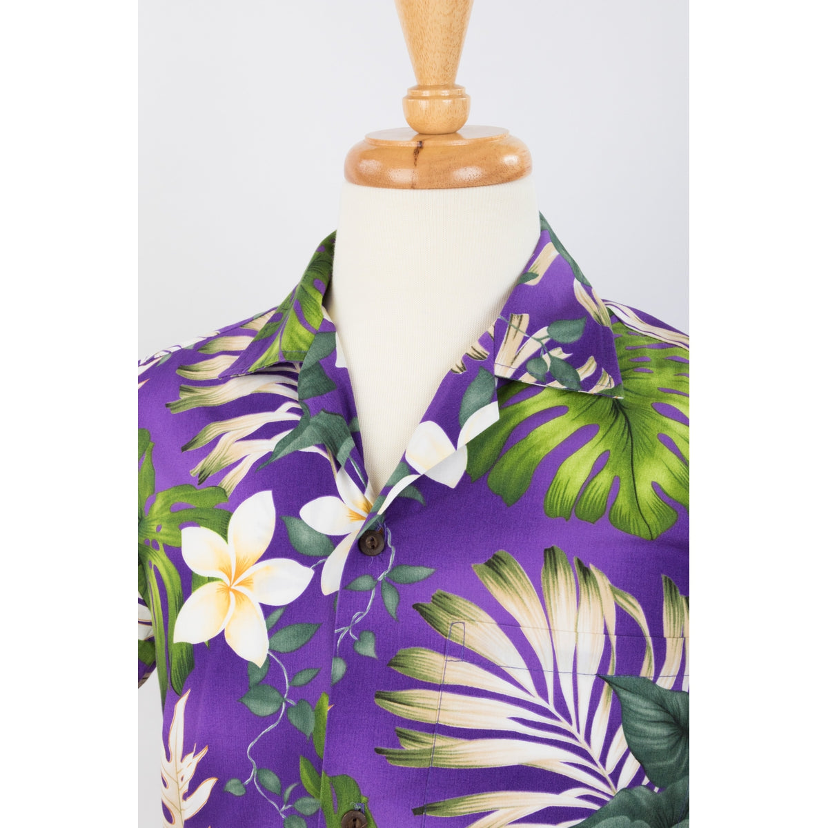 Purple Floral  Print Aloha Shirt - Muumuu Outlet