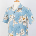 Blue aloha shirt