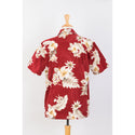 Hibiscus Cotton Aloha Shirt | Red - Muumuu Outlet