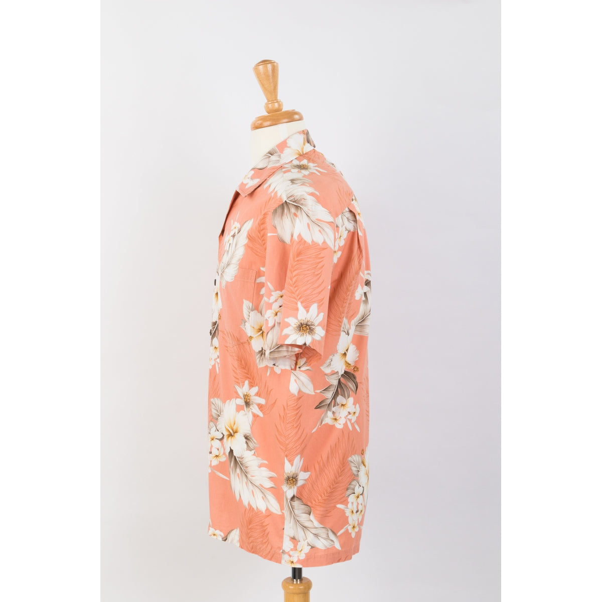 Hibiscus Cotton Aloha Shirt | Peach - Muumuu Outlet