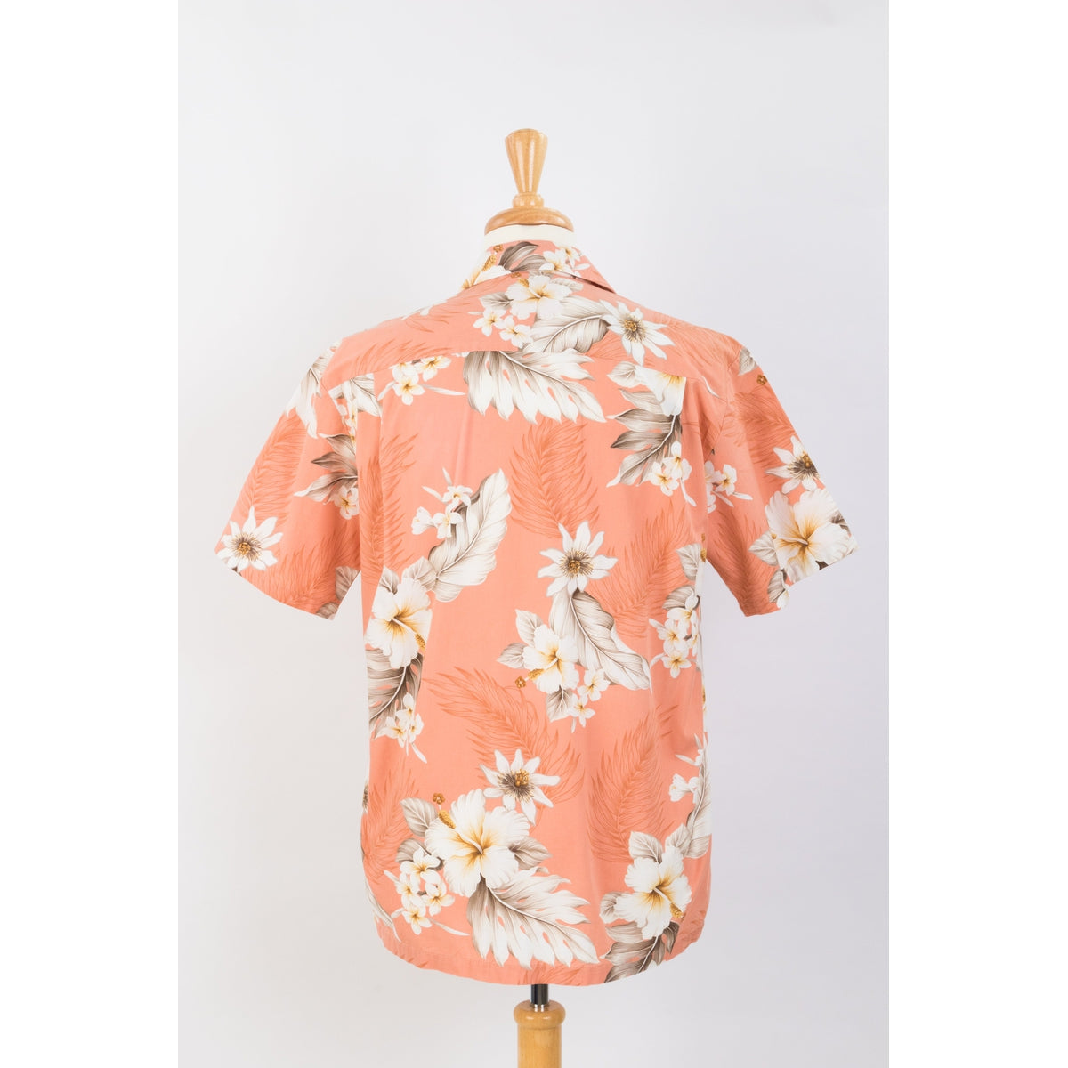 Hibiscus Cotton Aloha Shirt | Peach - Muumuu Outlet