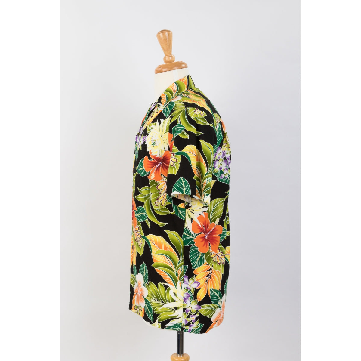 Paradise Tropical Print Aloha Shirts | Black