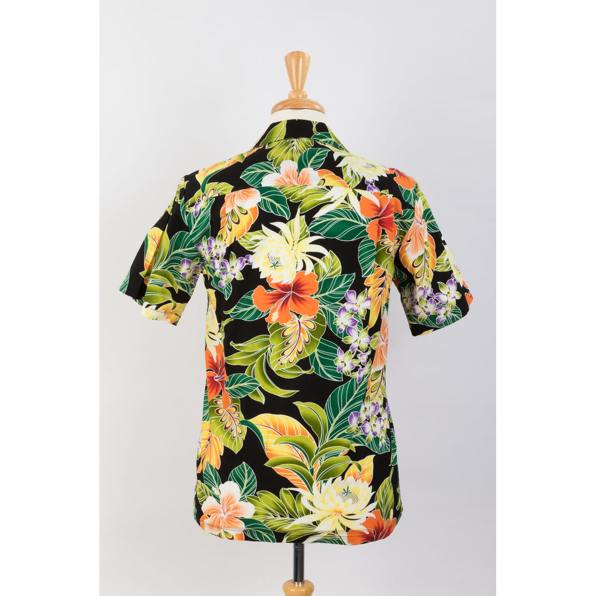 Paradise Tropical Print Aloha Shirts | Black