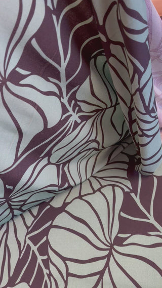 Hawaiian Leaf Knit Jersey Fabric | Greyish Green GRE-0001RP
