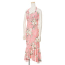 Halter Pink Plumeria Hawaiian Dress