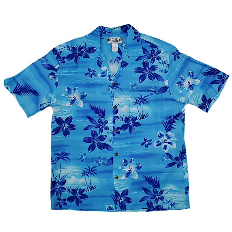 Retro Hawaiian Blue Aloha Shirt | Blue - Muumuu Outlet