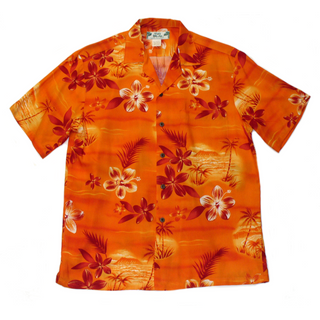 Retro Sunset Hawaiian Shirt | Orange - Muumuu Outlet