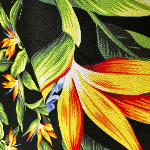 Birds of Paradise Gorgous Black Fabric | Black