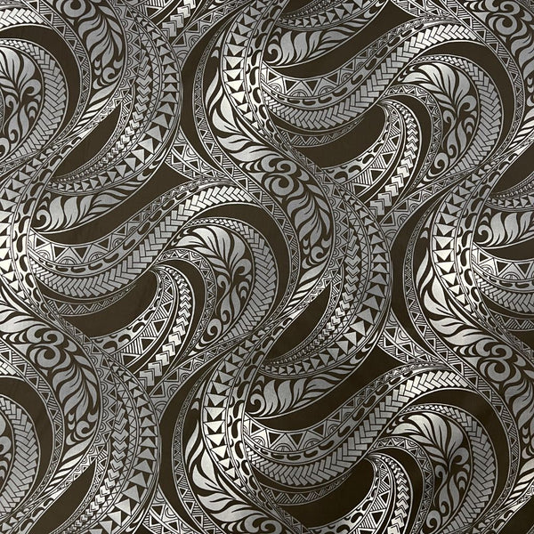 Ombre Polynesian Tribal Tapa Fabric | Brown/Grey/Navy/Black  BRN-0001TP BLU-0002TP RED-0001TP BLK-0001TP
