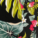 Anthurium, Plumeria & Birds of paradise Hawaiian Fabric | Black 0223 BLK-0005C