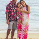 Pink summer dress knit jersey