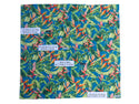 Diamond Head and Hibiscus Vintage Feeling Gift Wrapping Fabric-Green