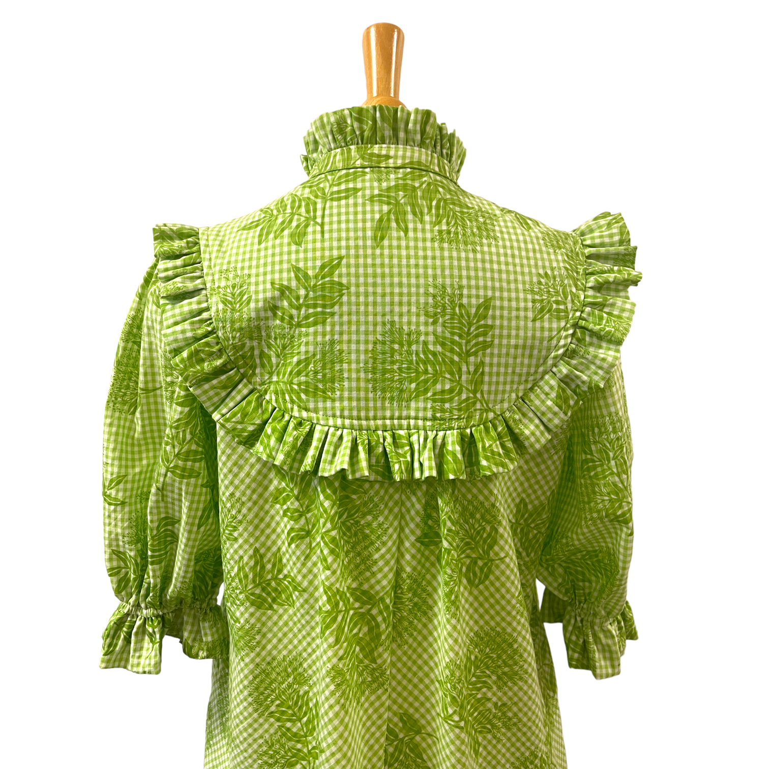 Original Print Fresh Green Special High Neck Muumuu　8221