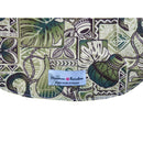 Pet clothing dog's shirt in green ipu, fish hook Hawaiian print, made in Hawaii, by Muumuu Rainbow