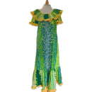 Tropical Lei Flowers Ombre Muumuu - Green 7378-2