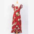 Hibiscus and Palm Tree Family Matching Gorgeous Ruffle Hawaiian Dress-3
