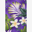 White Tiare Flower Gorgeous Ruffle Hawaiian Dress - Purple