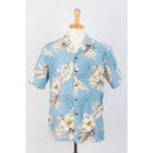 Hibiscus print aloha shirts blue