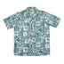 Hawaiian Motif Aloha Shirt | Blue, Green, Red - Muumuu Outlet
