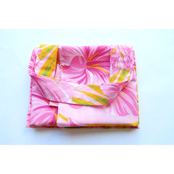 Shopping Bag, Mitten, Mask Set | Pink Tiare - Muumuu Outlet