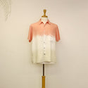 Salmon Pink & Ivory Dye Design Aloha Shirt - Muumuu Outlet