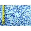Blue Modern Hibiscus Cotton Fabric | Blue - Muumuu Outlet