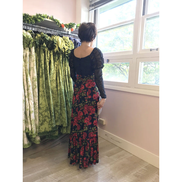 Classic Lacey Long Sleeve Formal Hawaiian Dress - Muumuu Outlet