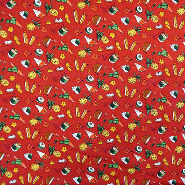 Hawaiian Food Print Gift Wrapping Fabric Furoshiki