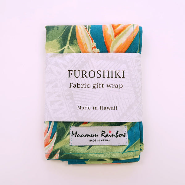 Gift Wrap Furoshiki | Eco Wrapping Cloth Birds of Paradise Floral Print | Small - Muumuu Outlet