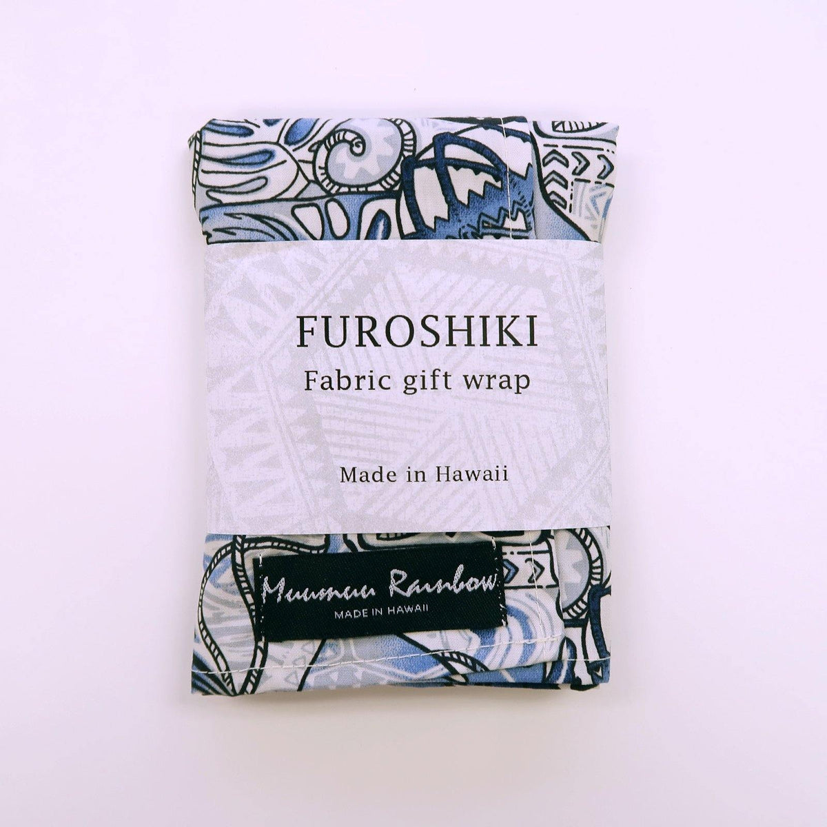 Blue Hawaiian Fabric Gift Wrap Furoshiki | Eco Wrapping Cloth Small - Muumuu Outlet