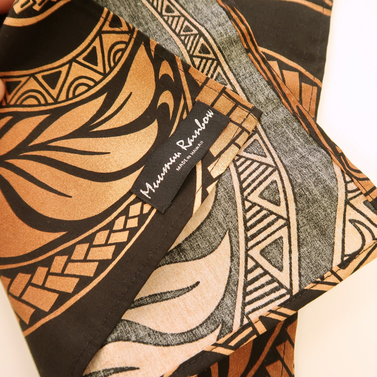 Ombre Tapa Polynesian Print Fabric Gift Wrap | Eco Wrapping Cloth & Bandanna| SMALL - Muumuu Outlet