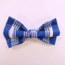 Blue Palaka Plaid Print Dog's Bow Tie - Muumuu Outlet