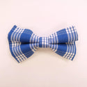 Blue Palaka Plaid Print Dog's Bow Tie - Muumuu Outlet