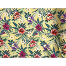 Small Hibiscus Print Cotton Hawaiian Fabric | Yellow - Muumuu Outlet