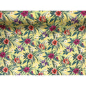 Small Hibiscus Print Cotton Hawaiian Fabric | Yellow - Muumuu Outlet