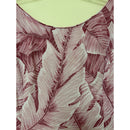 Pink Banana Leaf Rayon Long Hawaiian Dress 2701-8