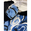 Wave Design Black and Blue Hawaiian Dress 9651-6