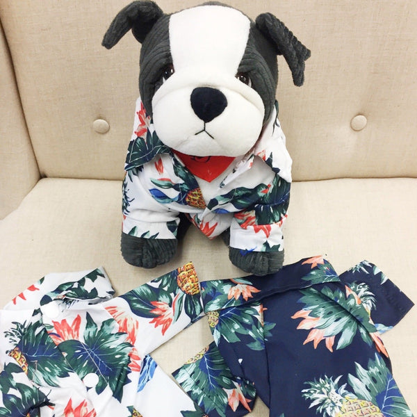 Hawaiian Shirt for Dogs | Dog Aloha Print Shirt | White, Navy, Red - Muumuu Outlet
