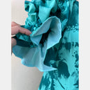 Forest Green Hibiscus Print Hawaiian Dress 2861-7