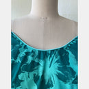 Forest Green Hibiscus Print Hawaiian Dress 2861-4