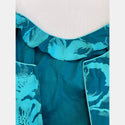 Forest Green Hibiscus Print Hawaiian Dress 2861