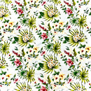 Hibiscus & Plumeria Hawaiian Fabric | Light Blue-1